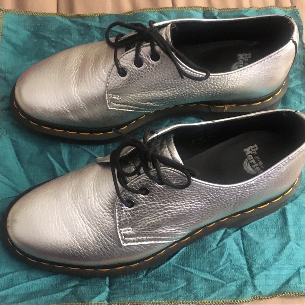 Dr. Martens Silver Oxfords